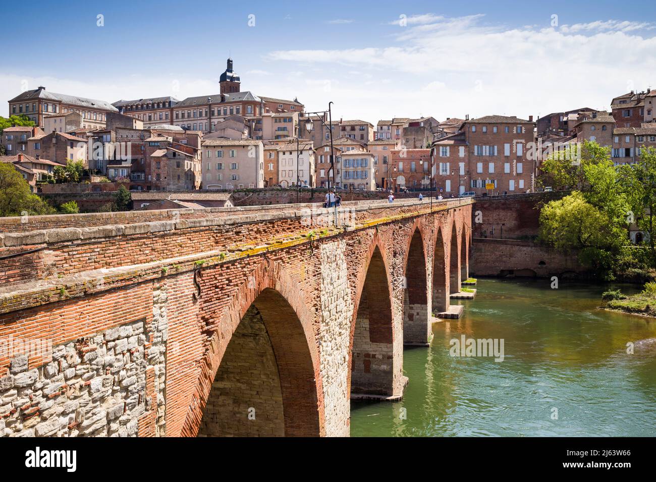 The Medieval Historic Town Centre of Albi, Occitanie, France, a UNESCO World Heritage Site, on the River Tarn. Stock Photo