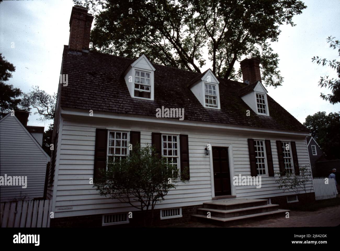 Williamsburg, VA. U.S.A. 9/1987. Colonial Williamsburg homes Stock