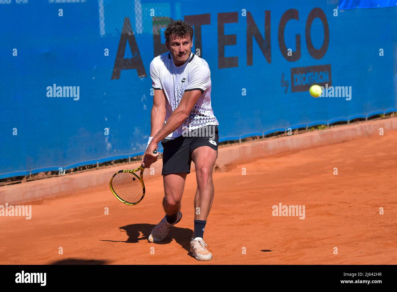 Rome, Italy. 26th Apr, 2022. Alessandro Giannessi (ITA) during the ATP  Challenger Roma Open tennis tournament round of 32 at Garden Tennis Club on  April 26, 2022 in Rome, Italy (Photo by