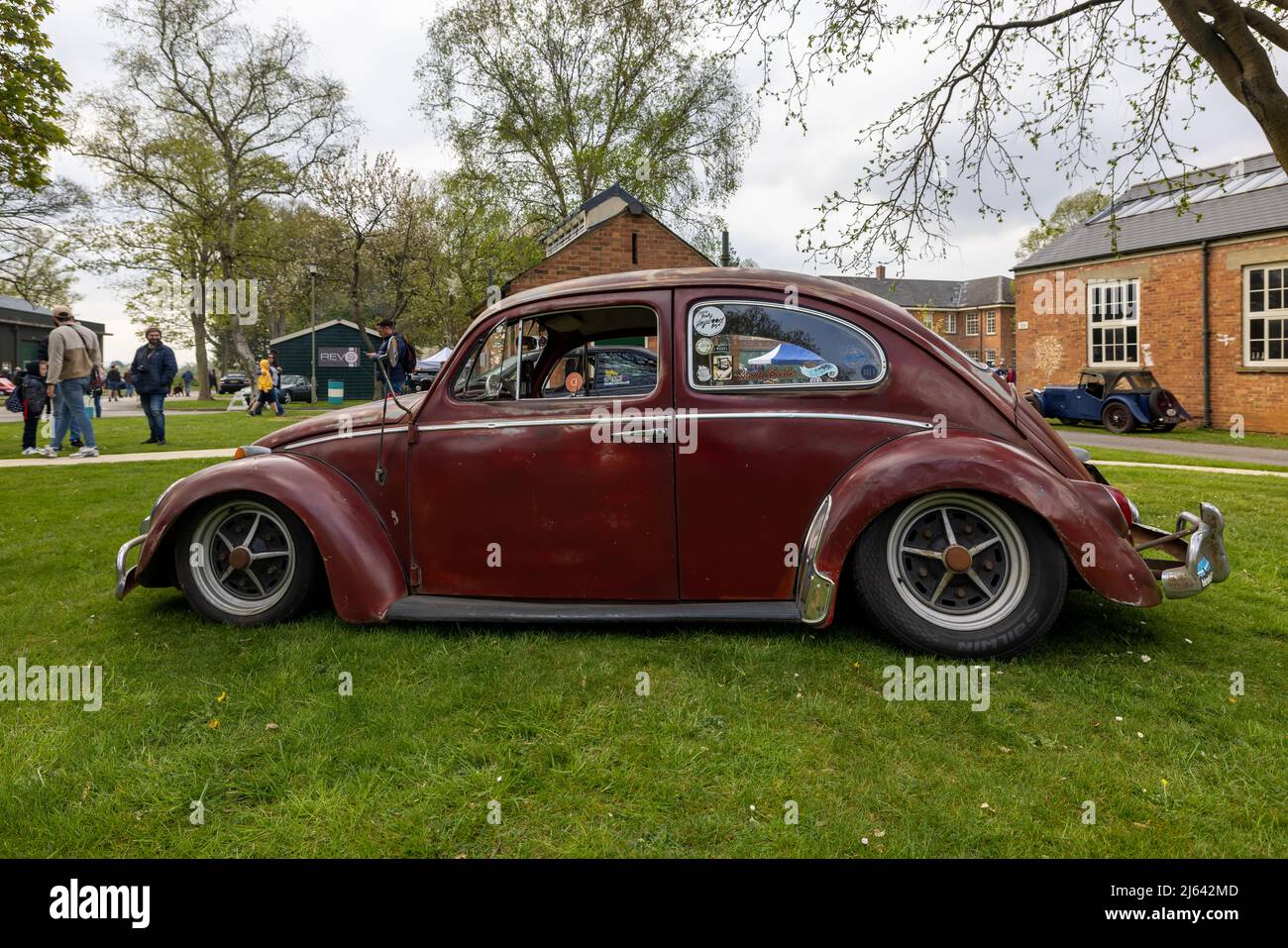 Classic VW Beetle,  rat rod on display at the April Scramble held at the Bicester Heritage Centre on the 23rd April 2022 Stock Photo