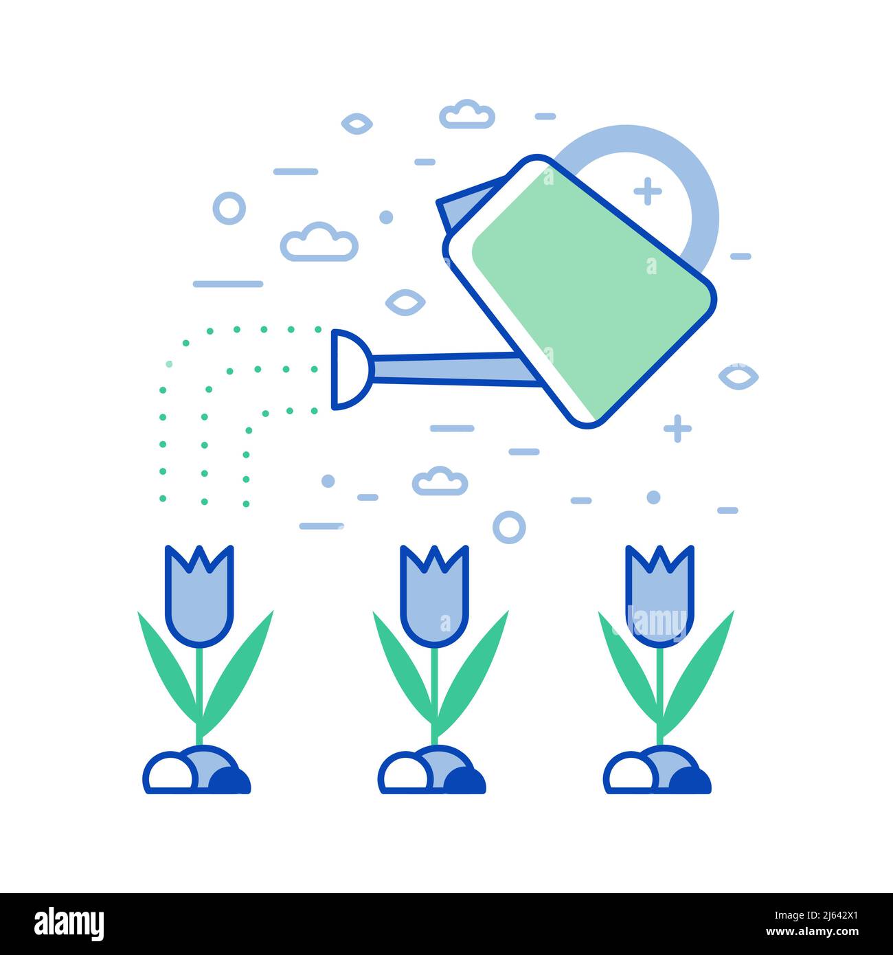 Thin line flowers leaves Stock Vector Images - Alamy