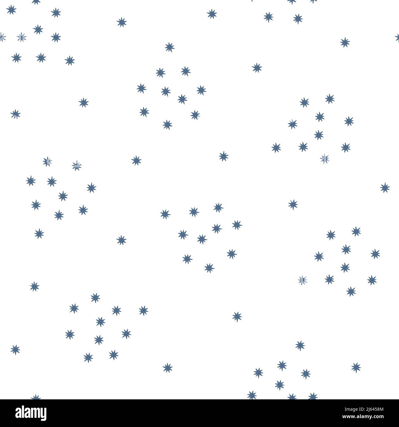 Lovely baby shower starry sky blue star seamless pattern vector ...