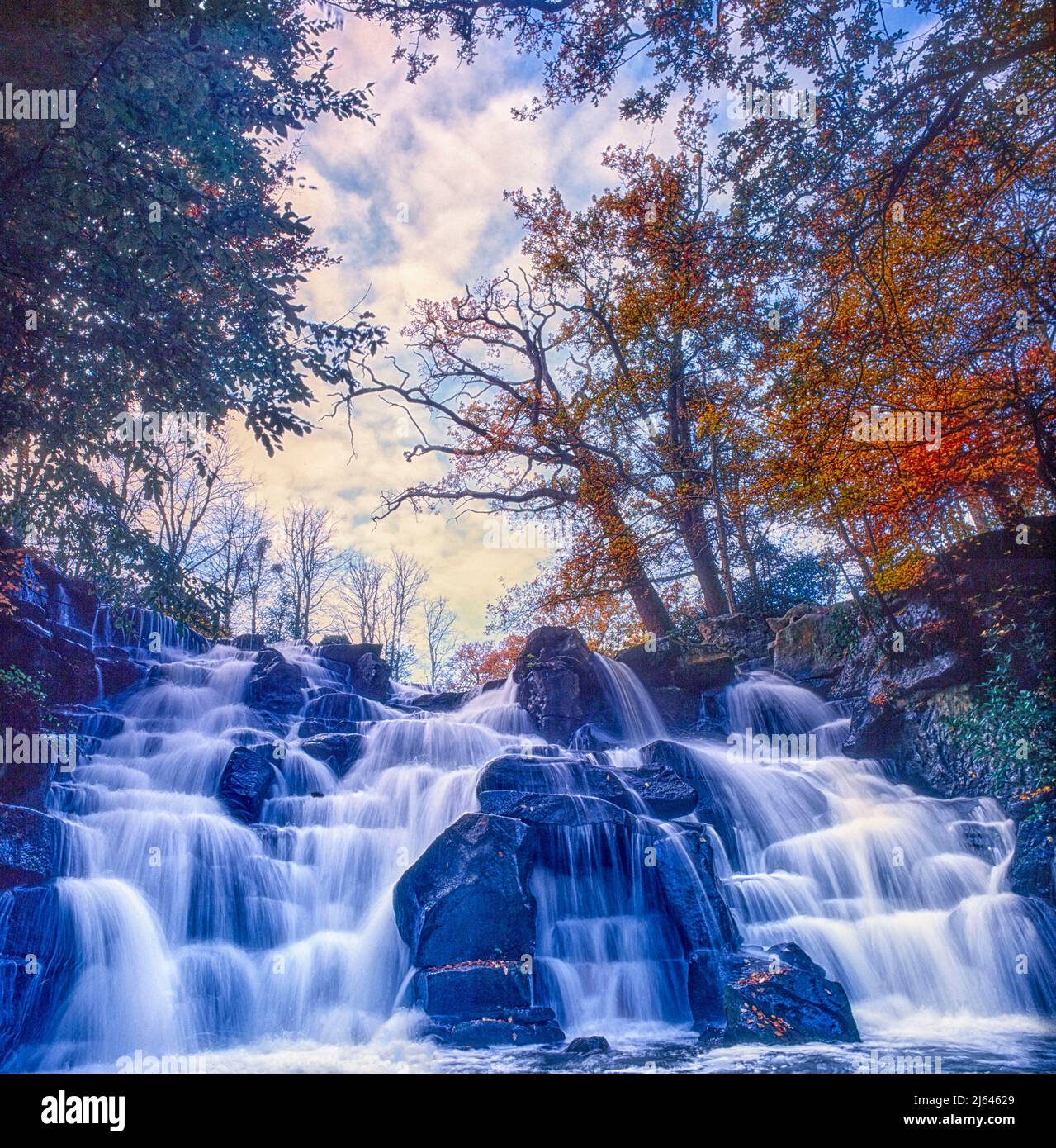 Waterfall at Virginia Water, Stock Photo