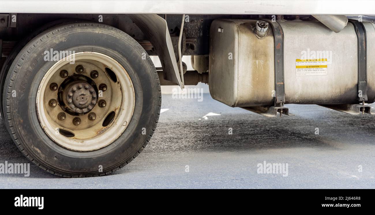 Detail image of a diesel truck Stock Photo