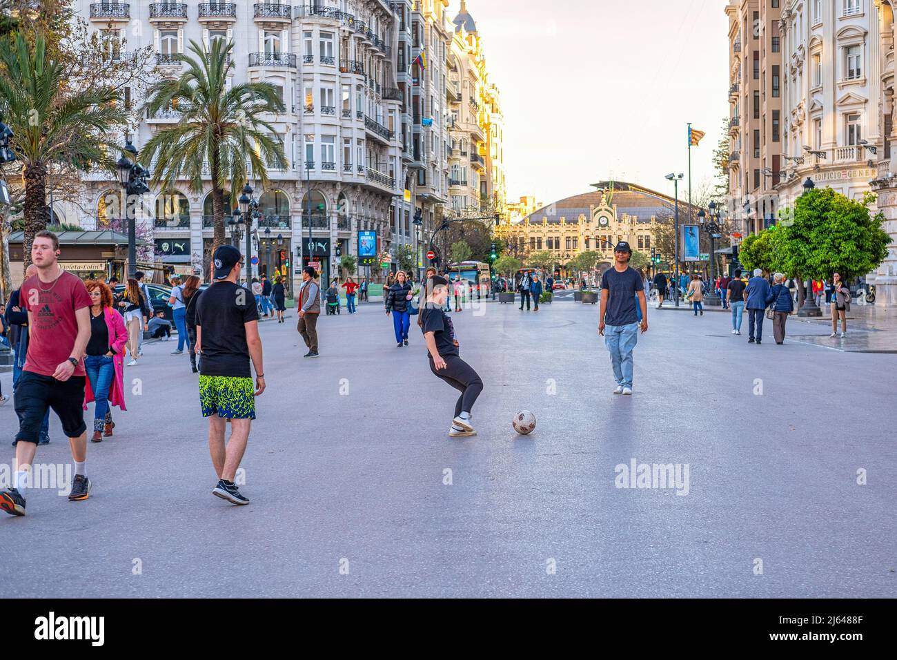 Daily Life in Valencia city, Spain, 2022 Stock Photo