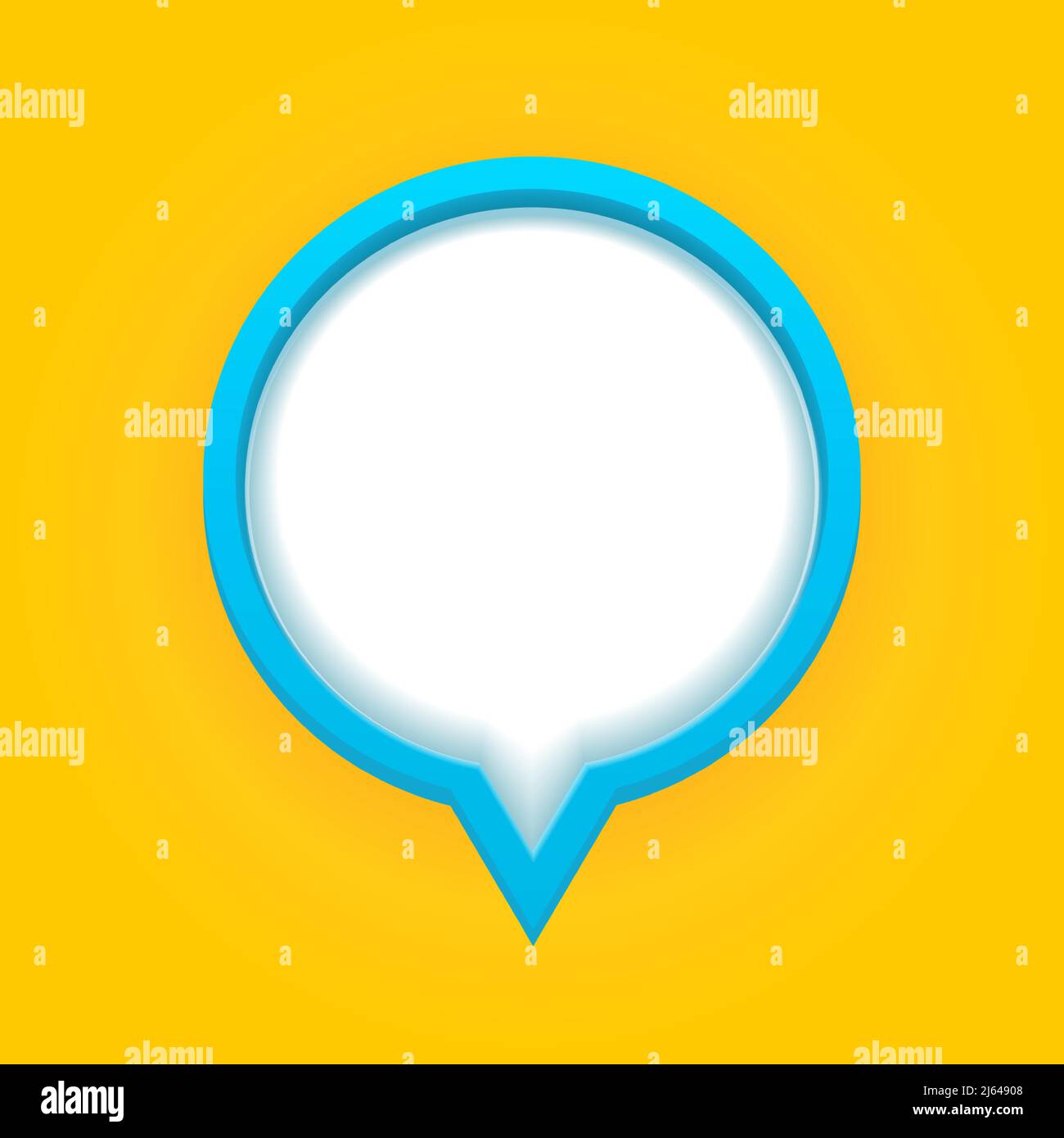 3d Speech Bubble Vector Illustration on yellow Stock Vector