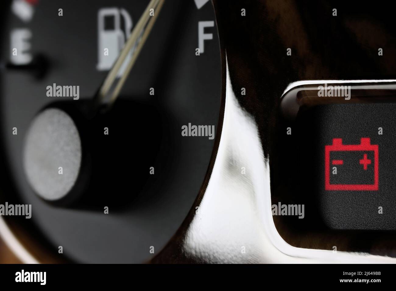 battery warning light in car dashboard Stock Photo Alamy
