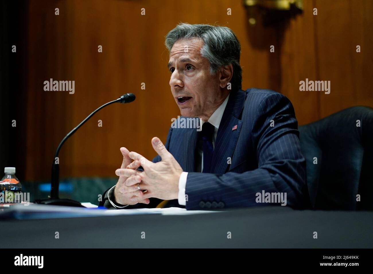 Washington Usa 27th Apr 2022 Secretary Of State Antony Blinken Testifies During The Senate 4266