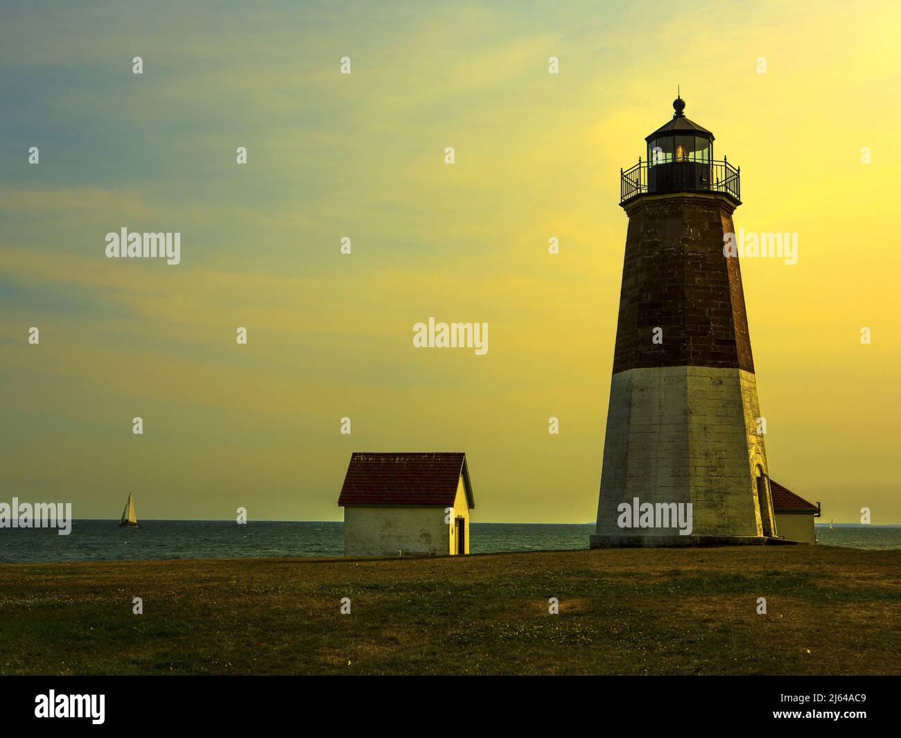 Point Judith Lighthouse Stock Photo Alamy
