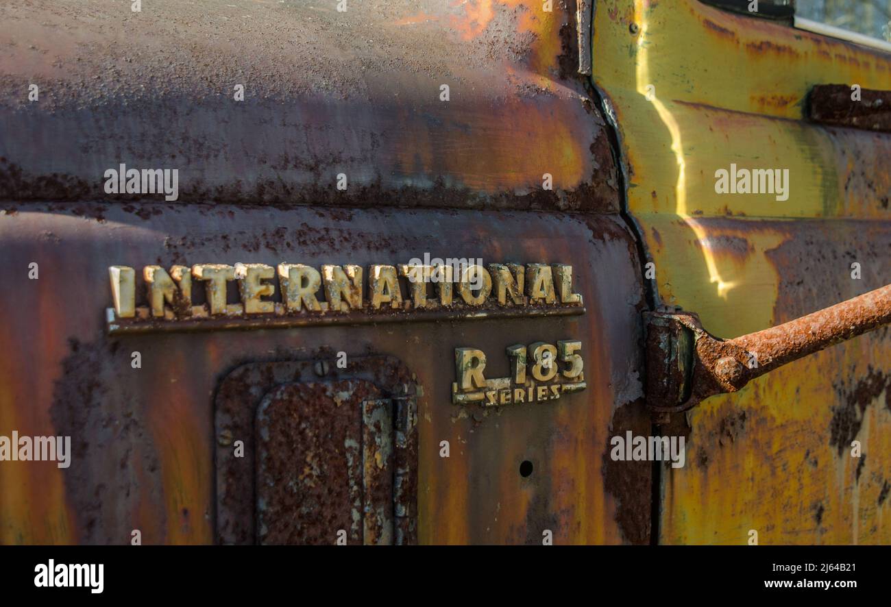 International Harvester vintage truck detail Stock Photo
