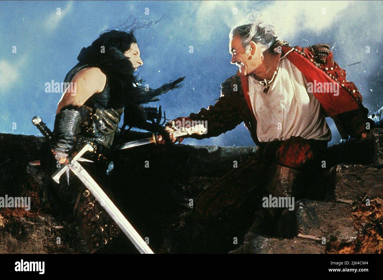 CLANCY BROWN, SEAN CONNERY, HIGHLANDER, 1986 Stock Photo Alamy