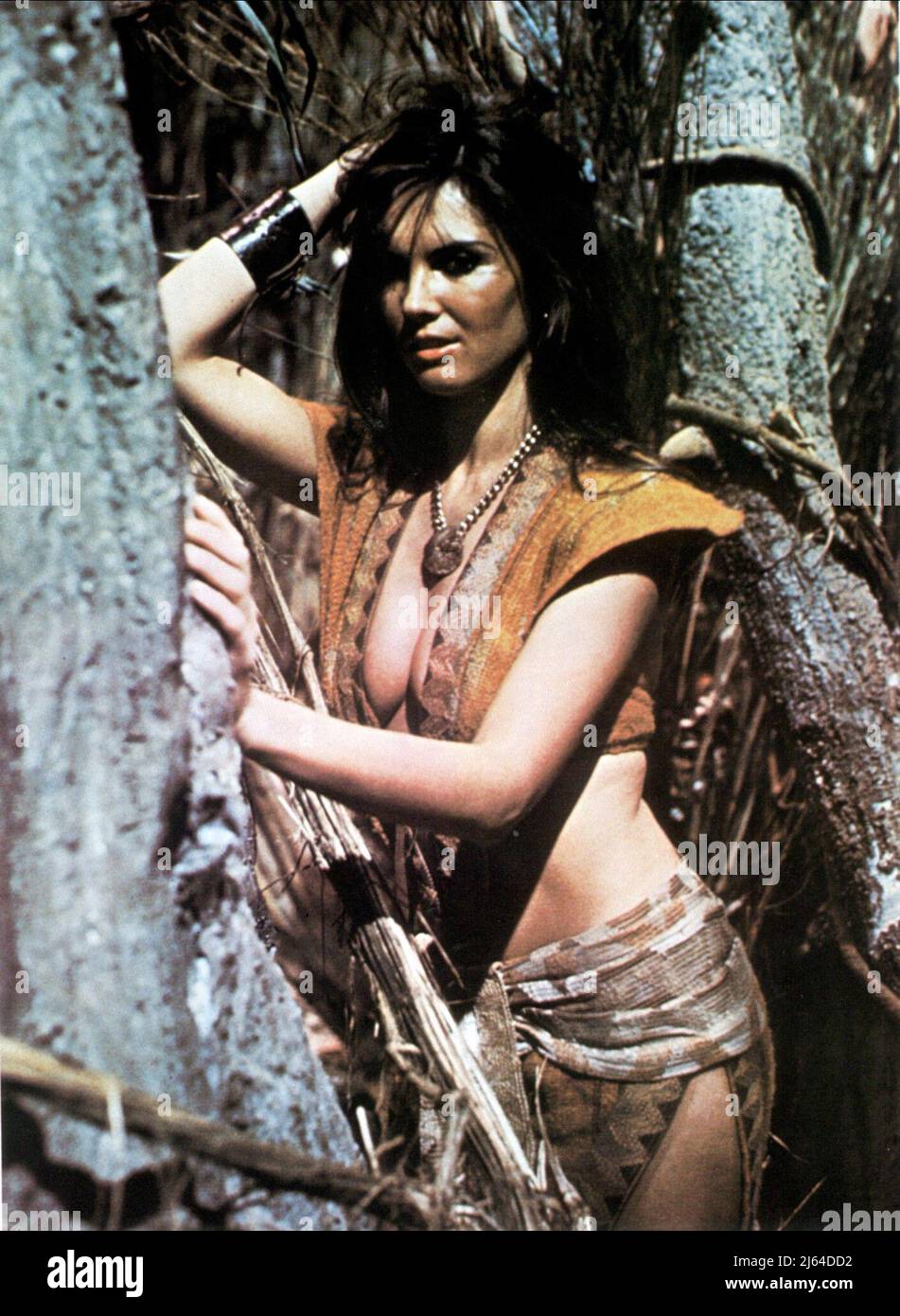 CAROLINE MUNRO, AT THE EARTH'S CORE, 1976 Stock Photo