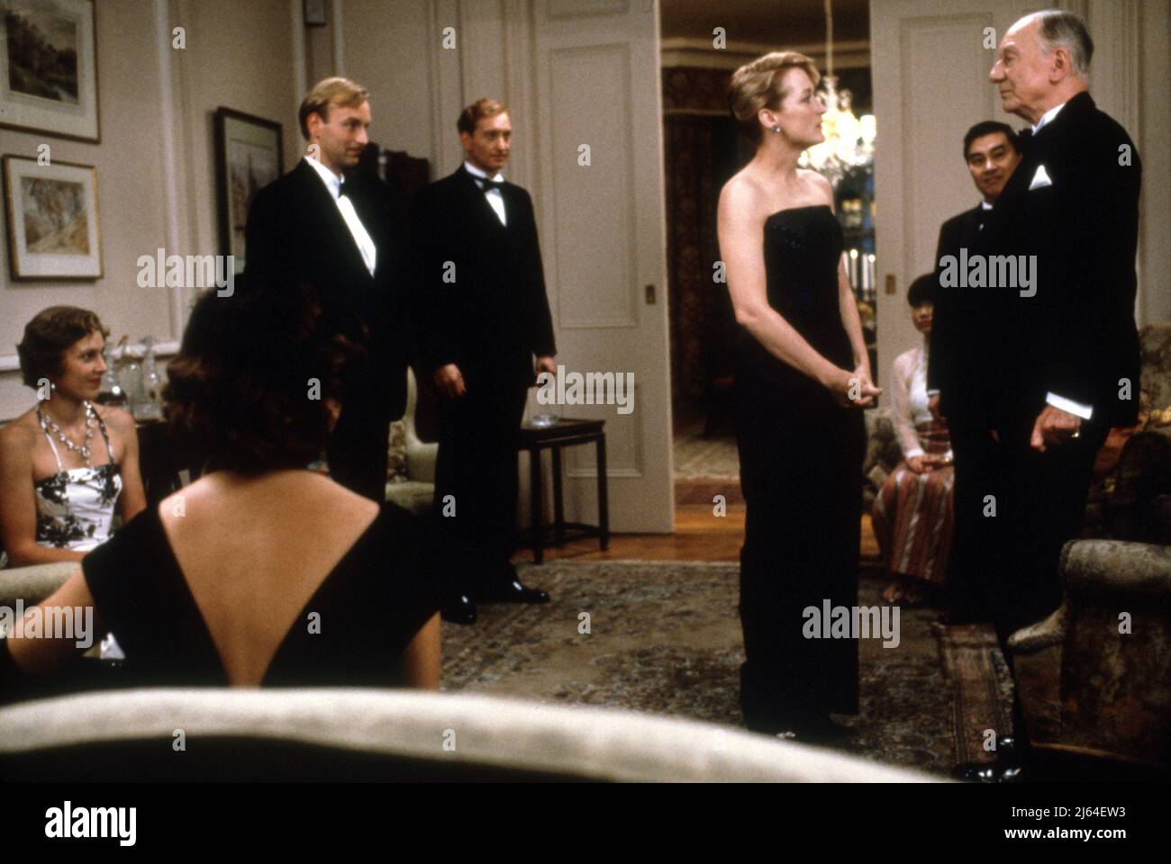 CHARLES DANCE, MERYL STREEP, JOHN GIELGUD, PLENTY, 1985 Stock Photo