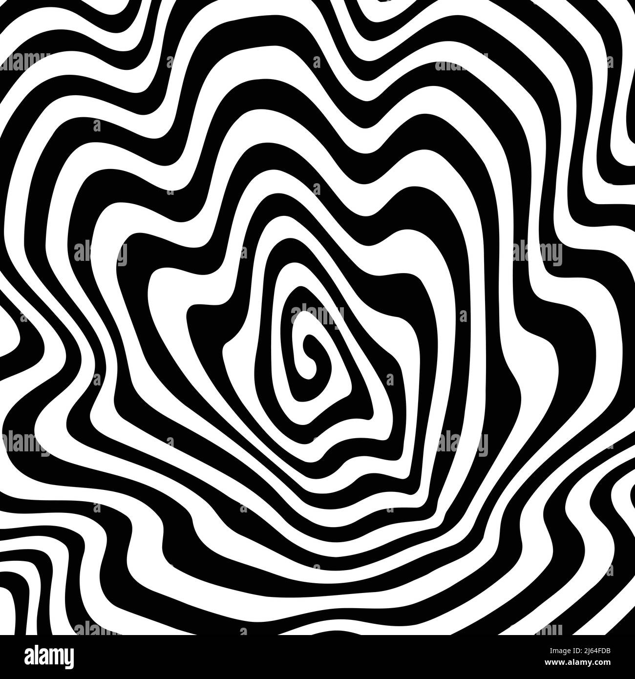 Swirl hypnotic black and white spiral. Monochrome abstract background ...