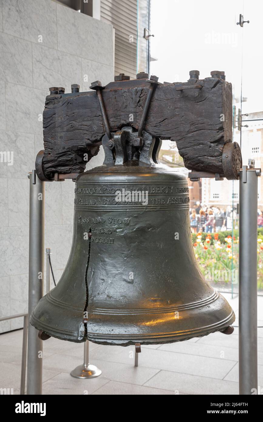 Liberty Bell in Old Town Philadelphia, Pennsylvania Stock Photo