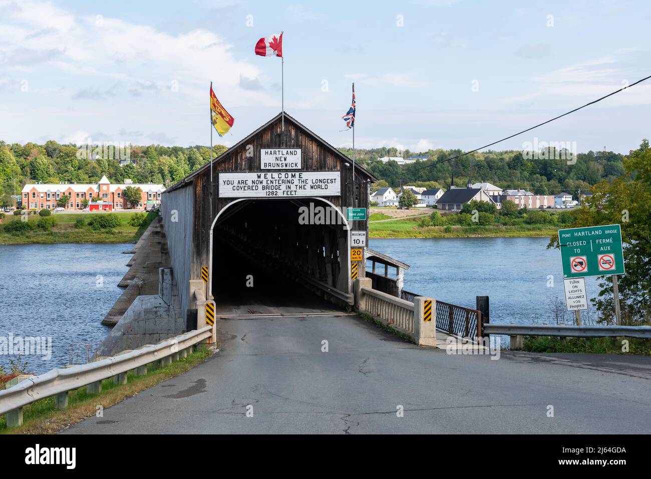 The longest covered bridge of the world at Hartland (New Brunswick, Canada  Stock Photo - Alamy