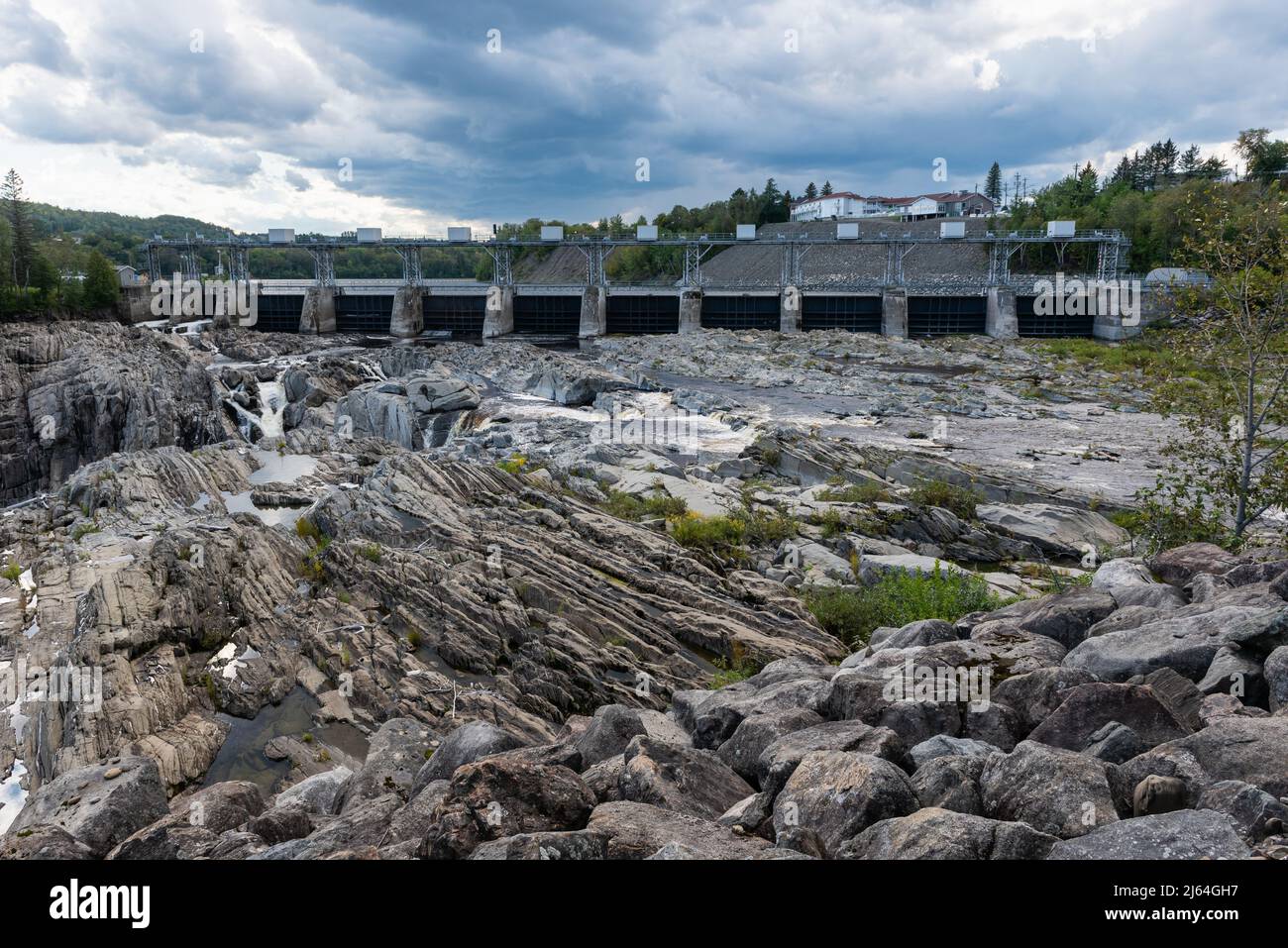 The St John river after the hydroelectric dam at Grand Falls, New