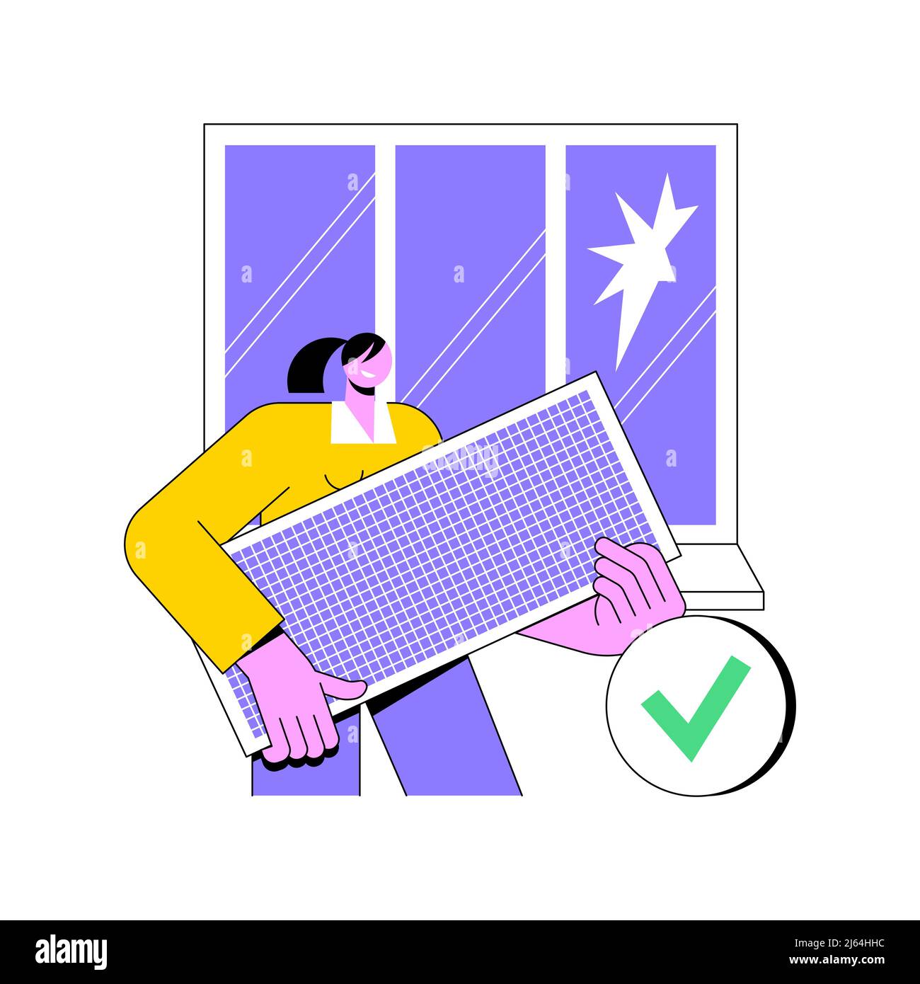 Windows and doors services abstract concept vector illustration