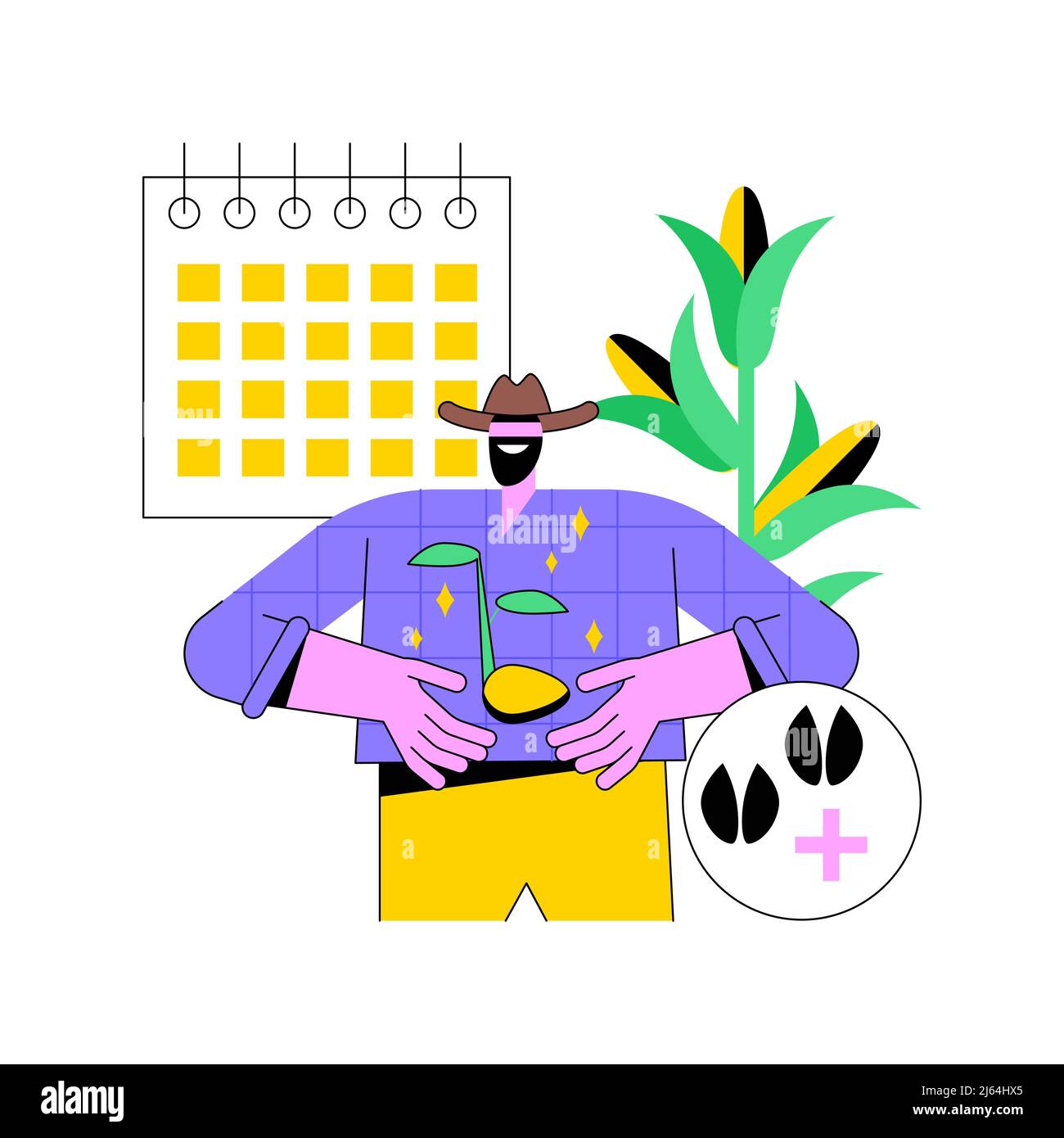 Biodynamic farming abstract concept vector illustration. Organic