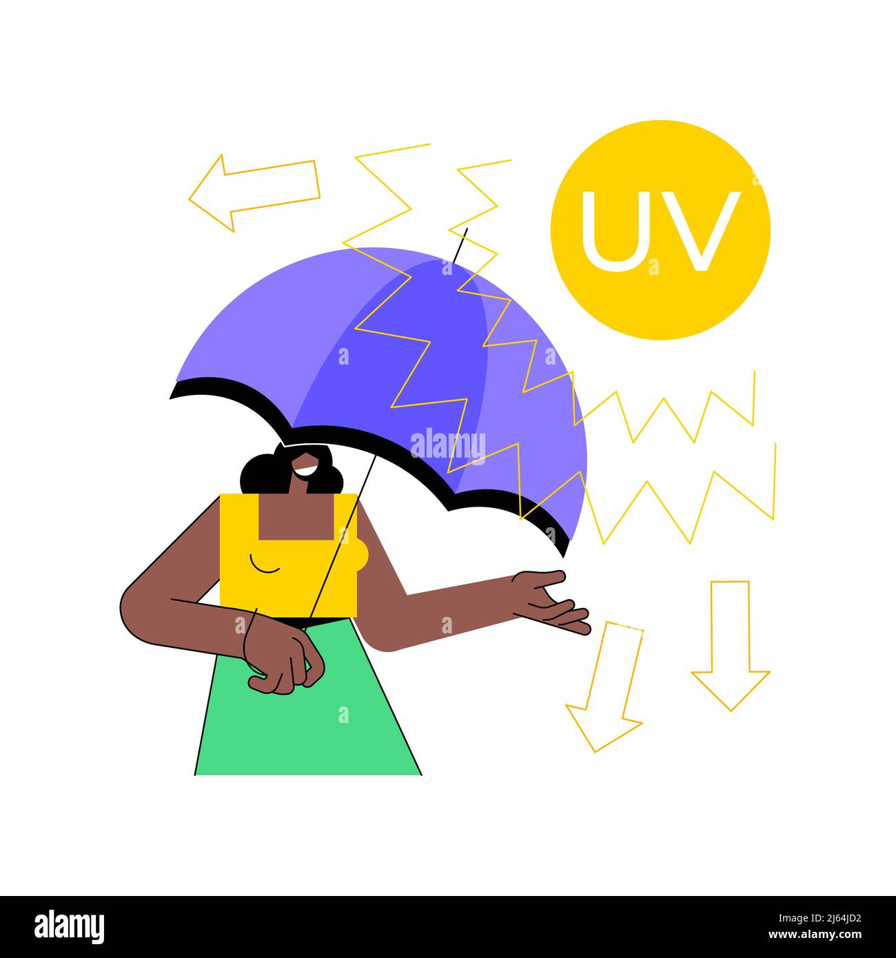 Ultraviolet radiation abstract concept vector illustration. Radiation