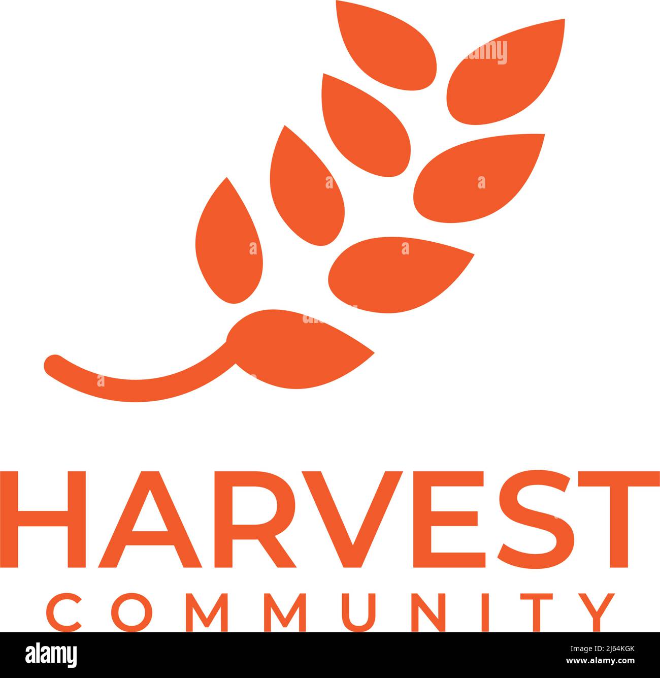 Leaf harvest agriculture icon vector logo design Stock Vector