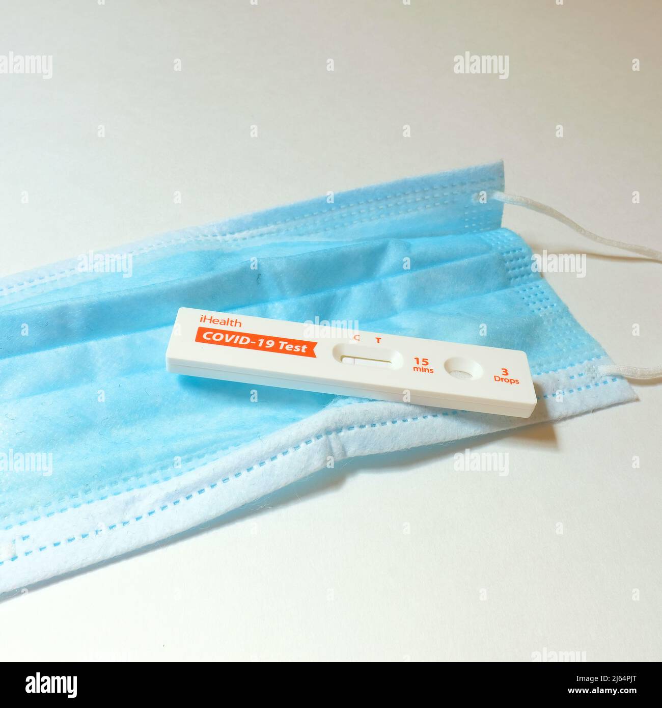 iHealth COVID19 Antigen Rapid Test inhome self test card displaying a