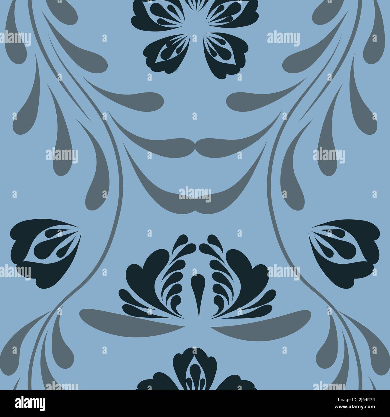 Folk flowers print Floral pattern Ethnic art Stock Vector Image & Art ...