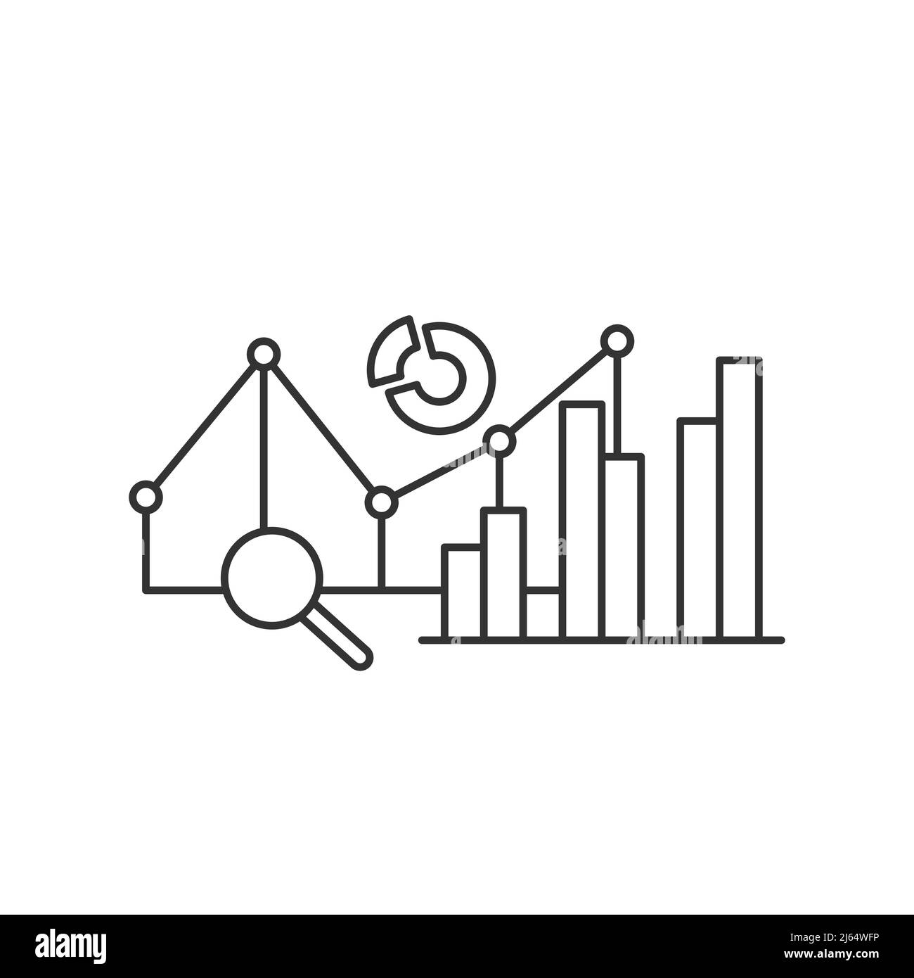 Analysis result performance icon Stock Vector