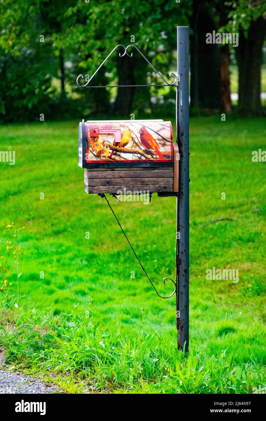 An old-fashioned graphic mailbox in rural Ontario, Canada- stock photography Stock Photo