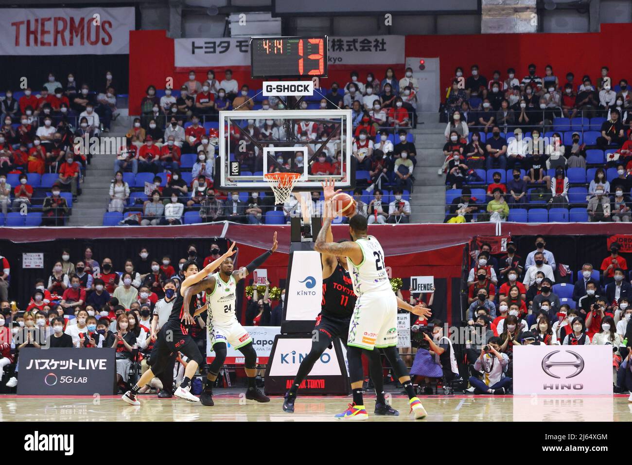 Tokyo, Japan. 27th Apr, 2022. Daichi Kuzuhara (Levanga) Basketball :  2021-22 B.LEAGUE B1 game between Alvark Tokyo - Levanga Hokkaido at Arena  Tachikawa Tachihi in Tokyo, Japan . Credit: Naoki Nishimura/AFLO SPORT/Alamy