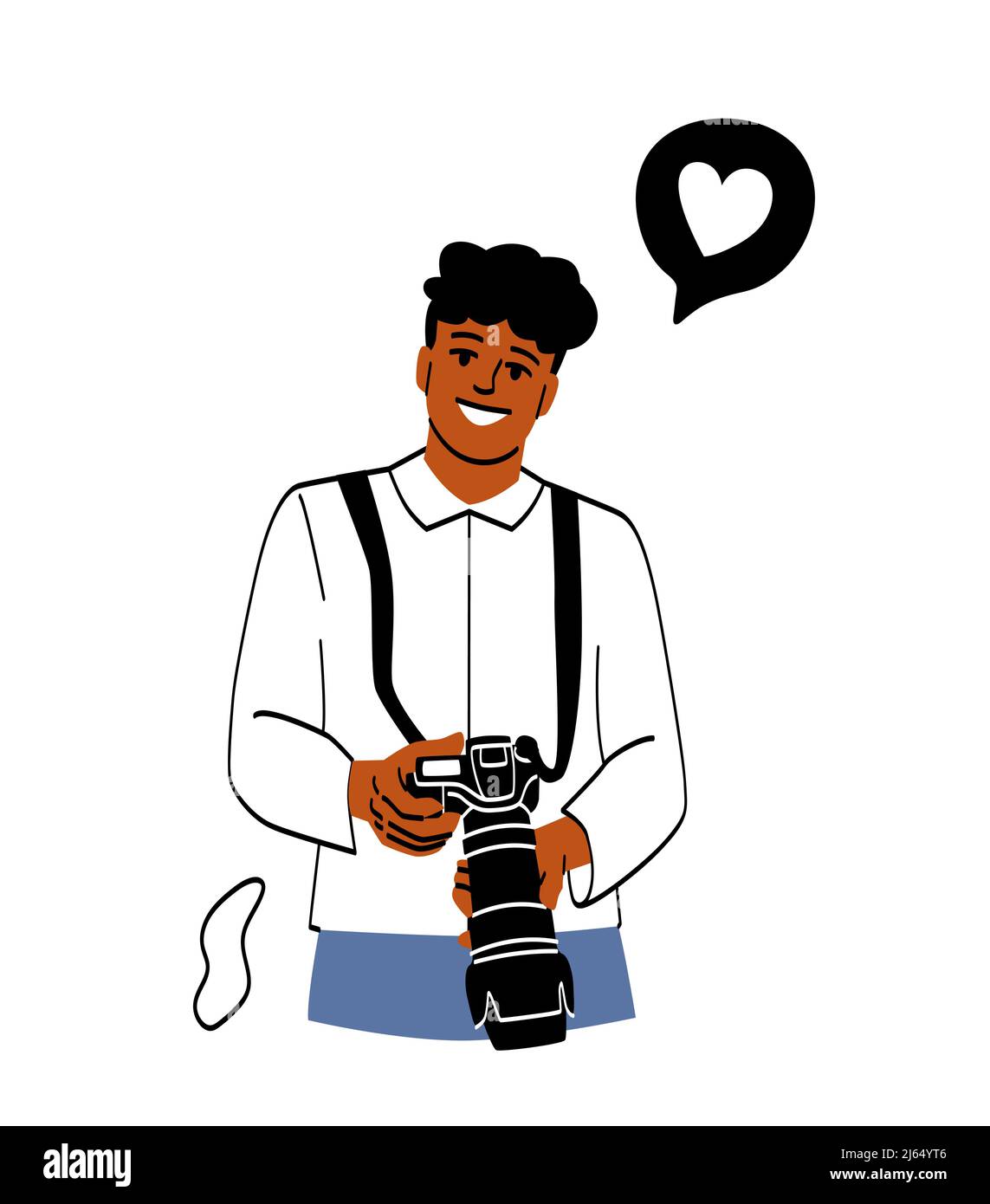 Professional man holding camera Stock Vector Images - Alamy