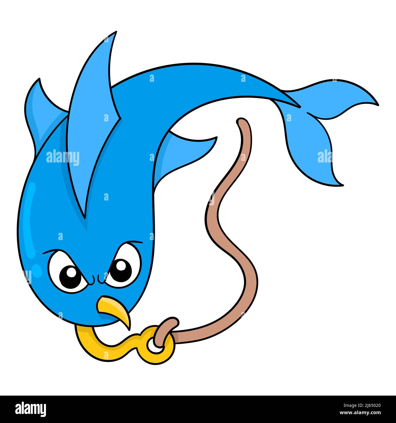 https://c8.alamy.com/comp/2J65020/blue-dolphin-stuck-with-a-hook-2J65020.jpg