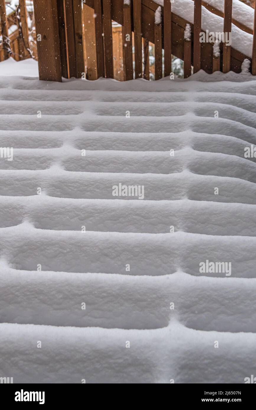 Shadow and pattern on snow surface Stock Photo - Alamy