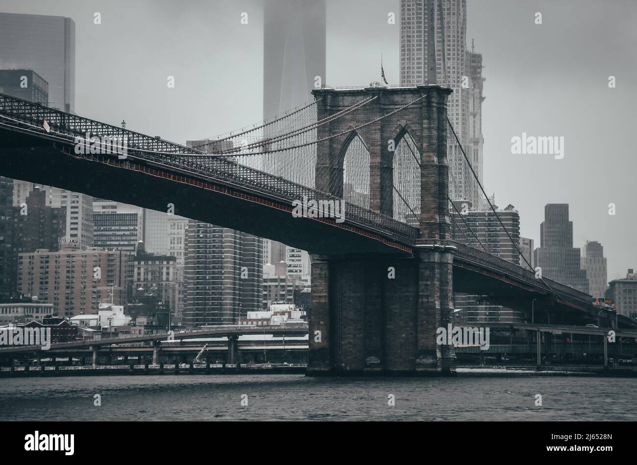 New York City Manhattan skyline and Brooklyn Bridge Stock Photo - Alamy