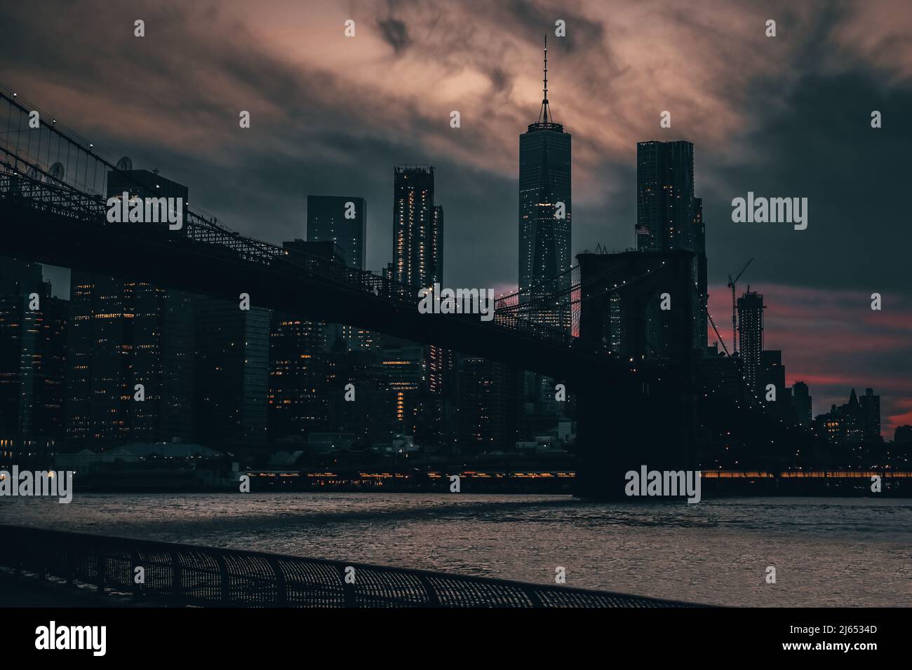 New York City Manhattan skyline and Brooklyn Bridge Stock Photo - Alamy