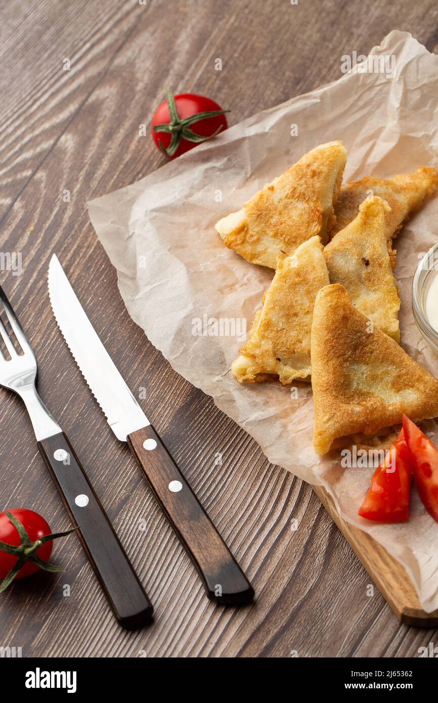 Savory Pancakes stuffed with Bolognese filling minced beef pepper