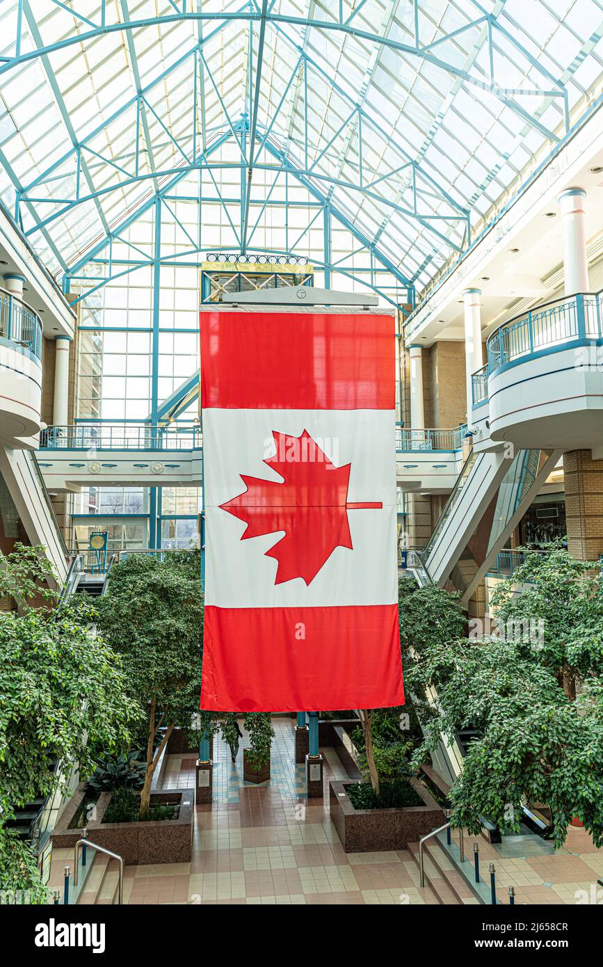 April 20 2022 Winnipeg Manitoba Canada Canadian National Maple Leaf