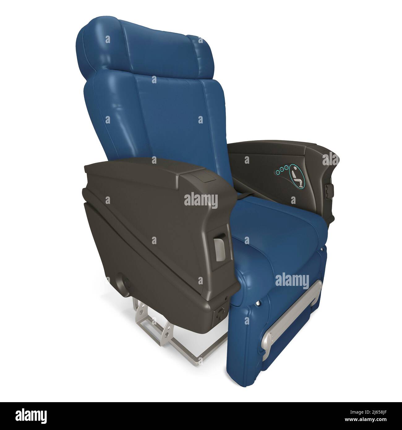 Aircraft passenger chairs with pillows. 3D rendering, First Class Airplane Chair Stock Photo Alamy
