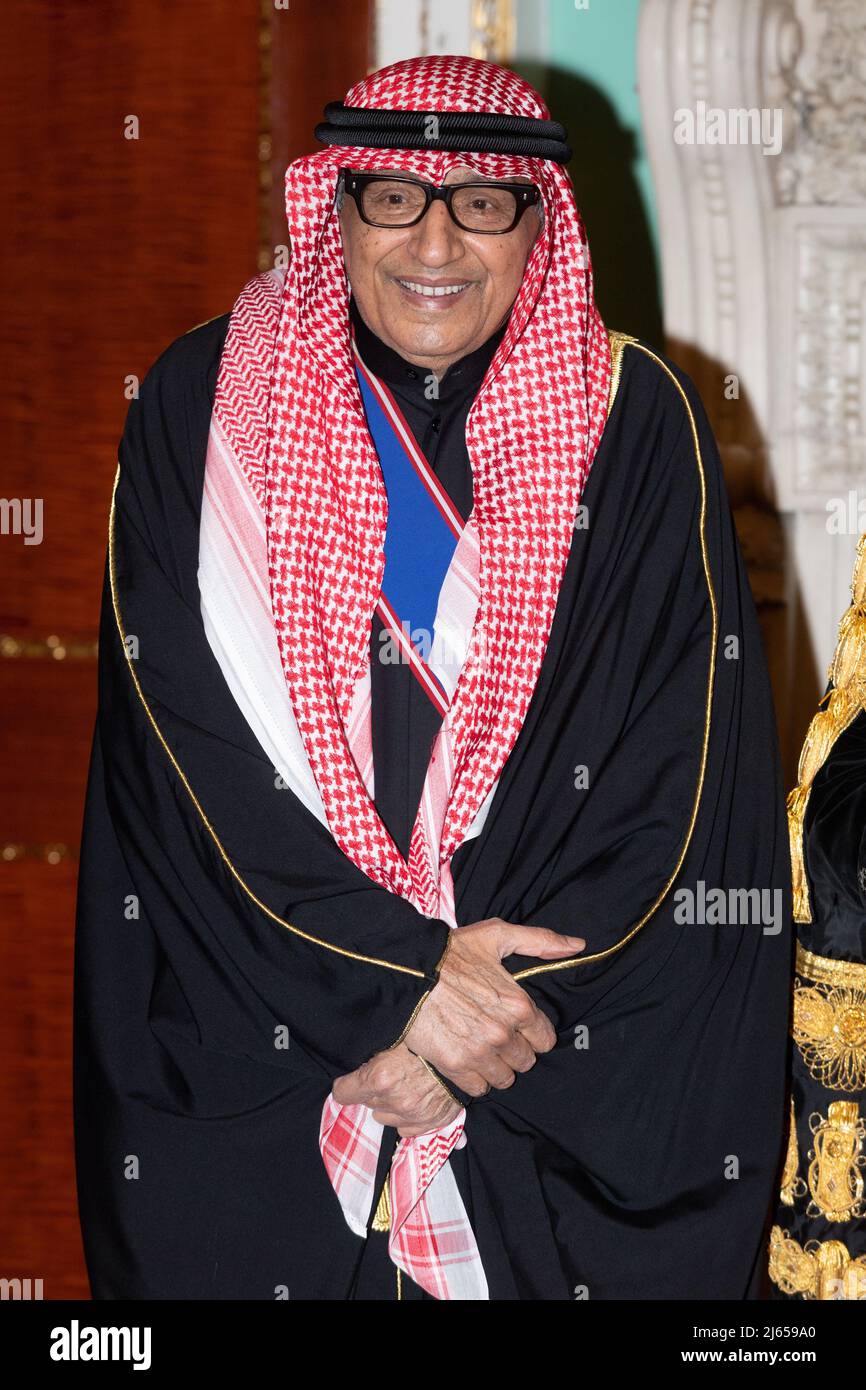 27 April 2022. London, UK. Photo by Ray Tang. His Excellency Khaled Abdulaziz Al-Duwaisan GCVO, The Ambassador of the State of Kuwait attends the annual City of London Easter Banquet held at Mansion House. Stock Photo