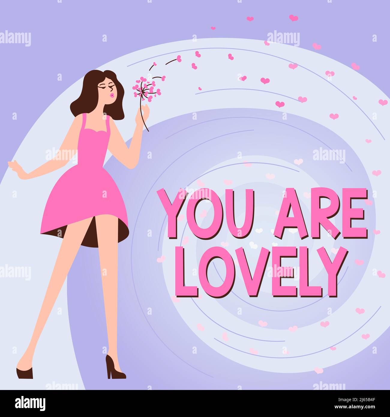 Conceptual display YOU ARE LOVELY. Business concept Compliment for ...