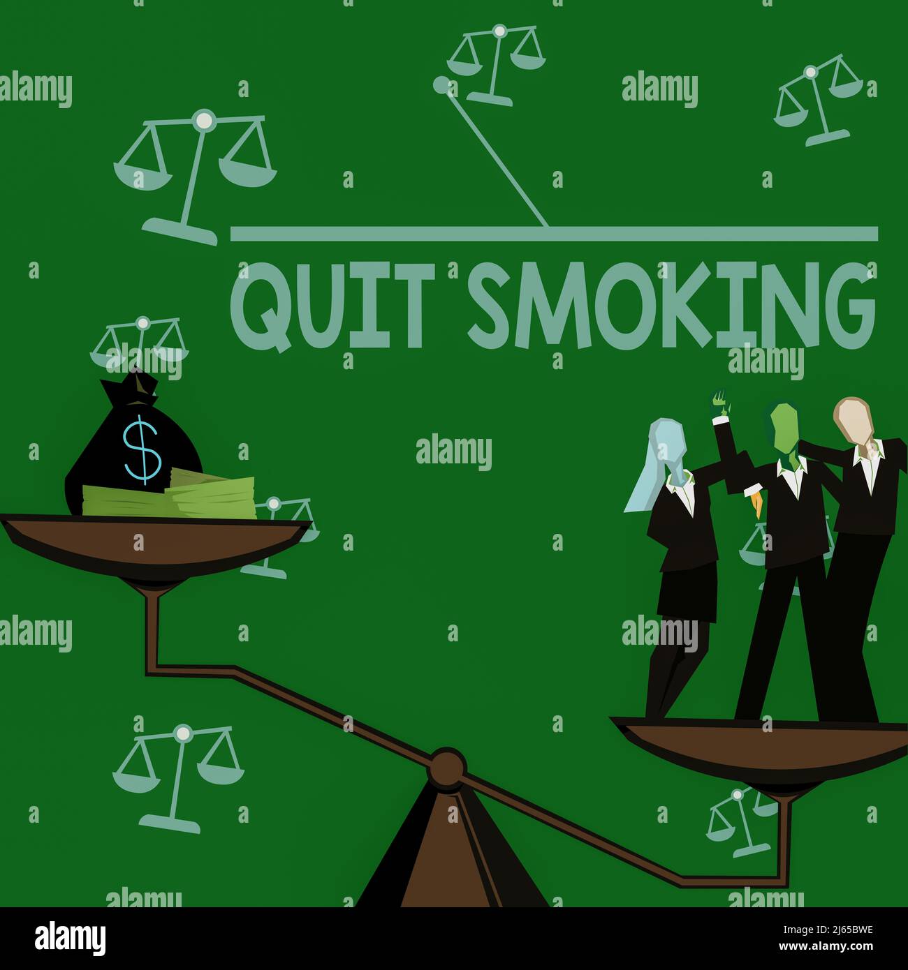 Text sign showing Quit Smoking. Business approach Discontinuing or ...