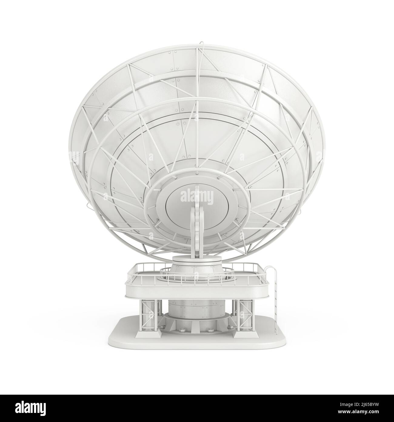 Big Satellite Dish Antenna Radar on a white background. 3d Rendering ...