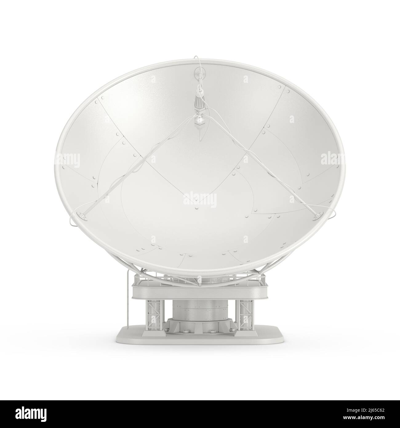 Big Satellite Dish Antenna Radar on a white background. 3d Rendering ...