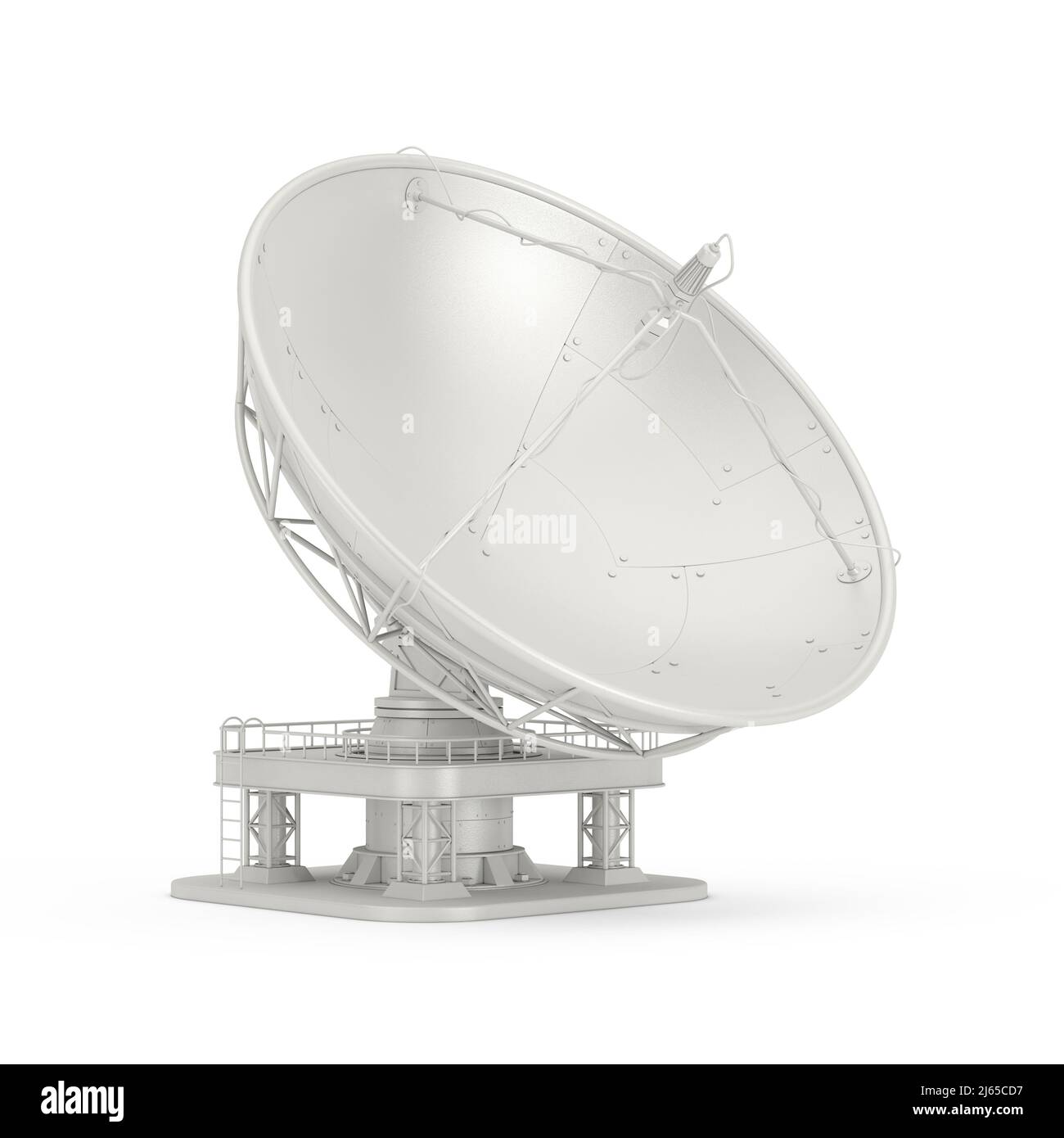 3d Sattelite Antena On White Stock Illustration 32735038