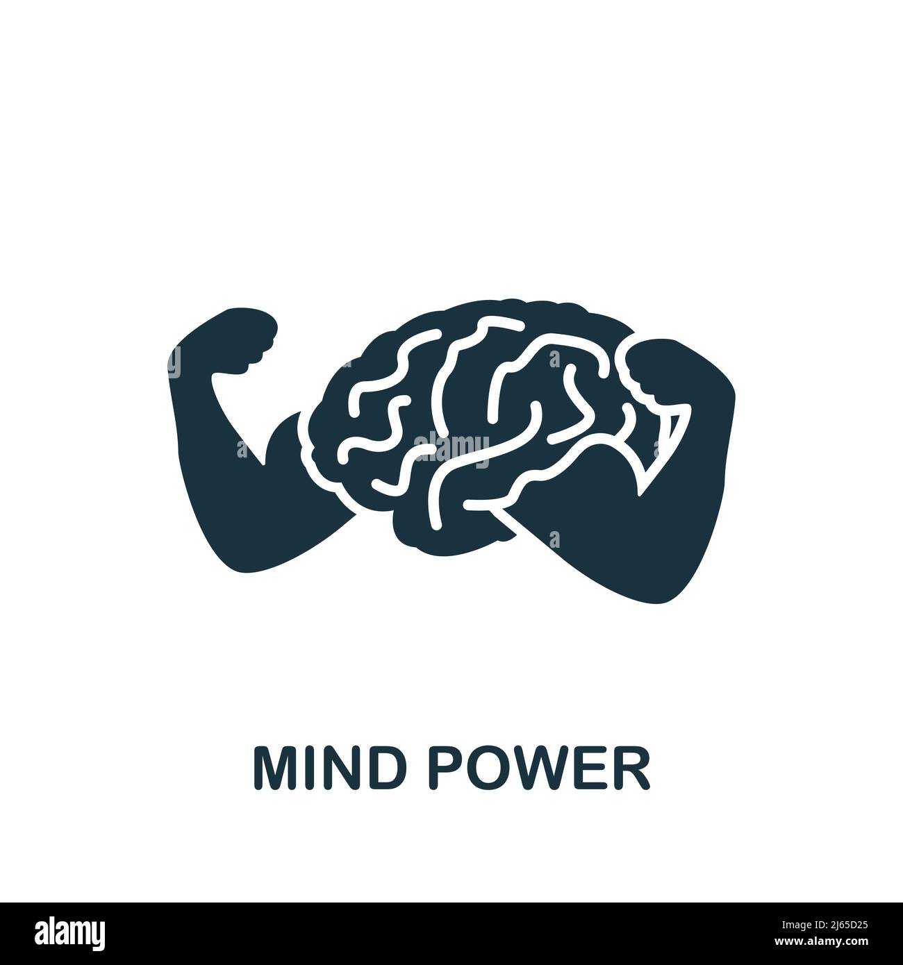 Mind Power icon. Monochrome simple Business Motivation icon for templates, web design and infographics Stock Vector