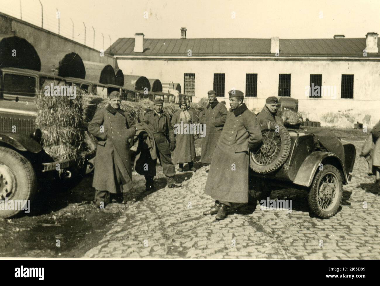WWII WW2 german soldiers invades URSS - 08 march 1942, wehrmacht - Operation Barbarossa - german soldiers in Mykolaiv, Ukraine, Crimea Stock Photo