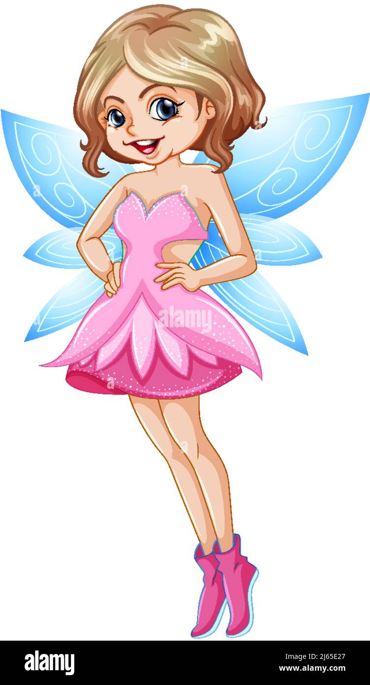 Beautiful fairy girl cartoon character illustration Stock Vector ...
