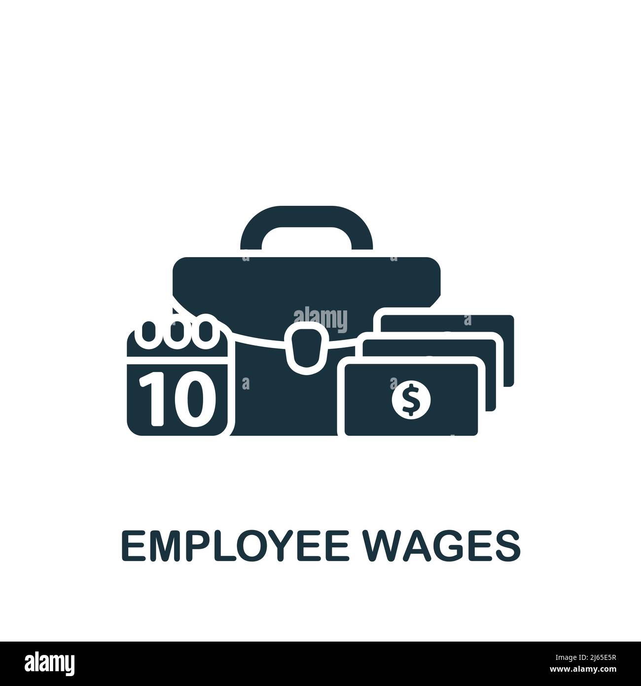Employee Wages icon. Monochrome simple Business Training icon for templates, web design and infographics Stock Vector