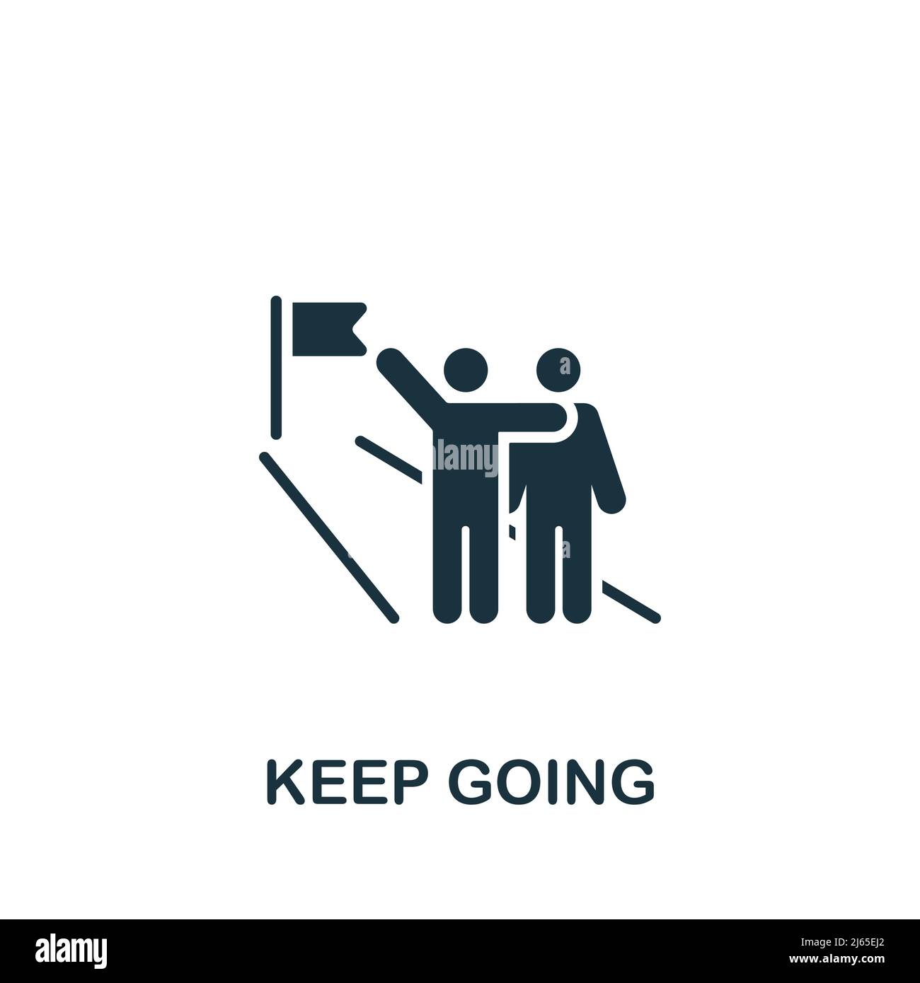 Keep Going icon. Simple line element business motivation symbol ...