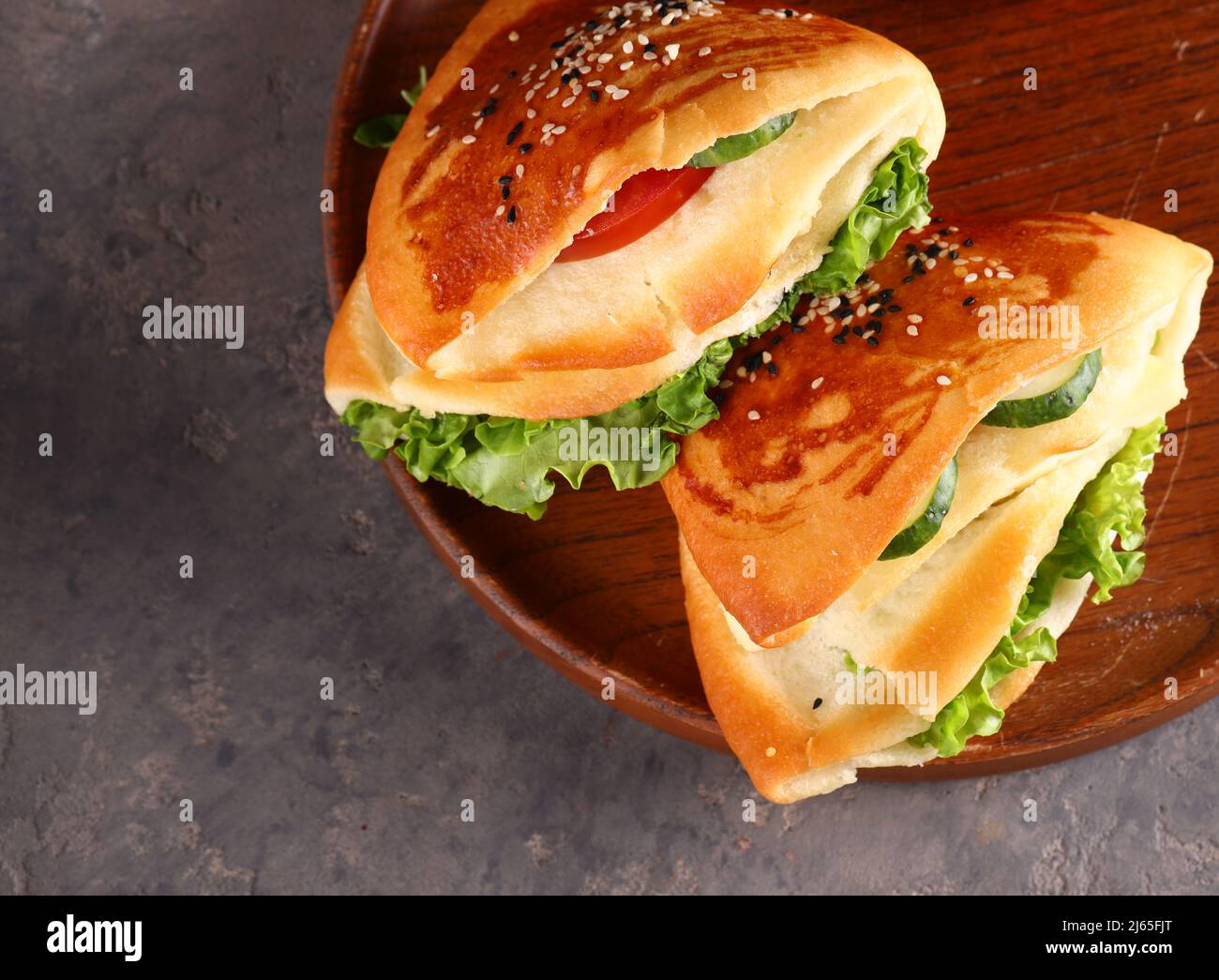 stuffed pita bread lunch healthy food Stock Photo Alamy